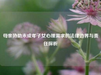 母亲协助未成年子女心理需求的法律边界与责任探析